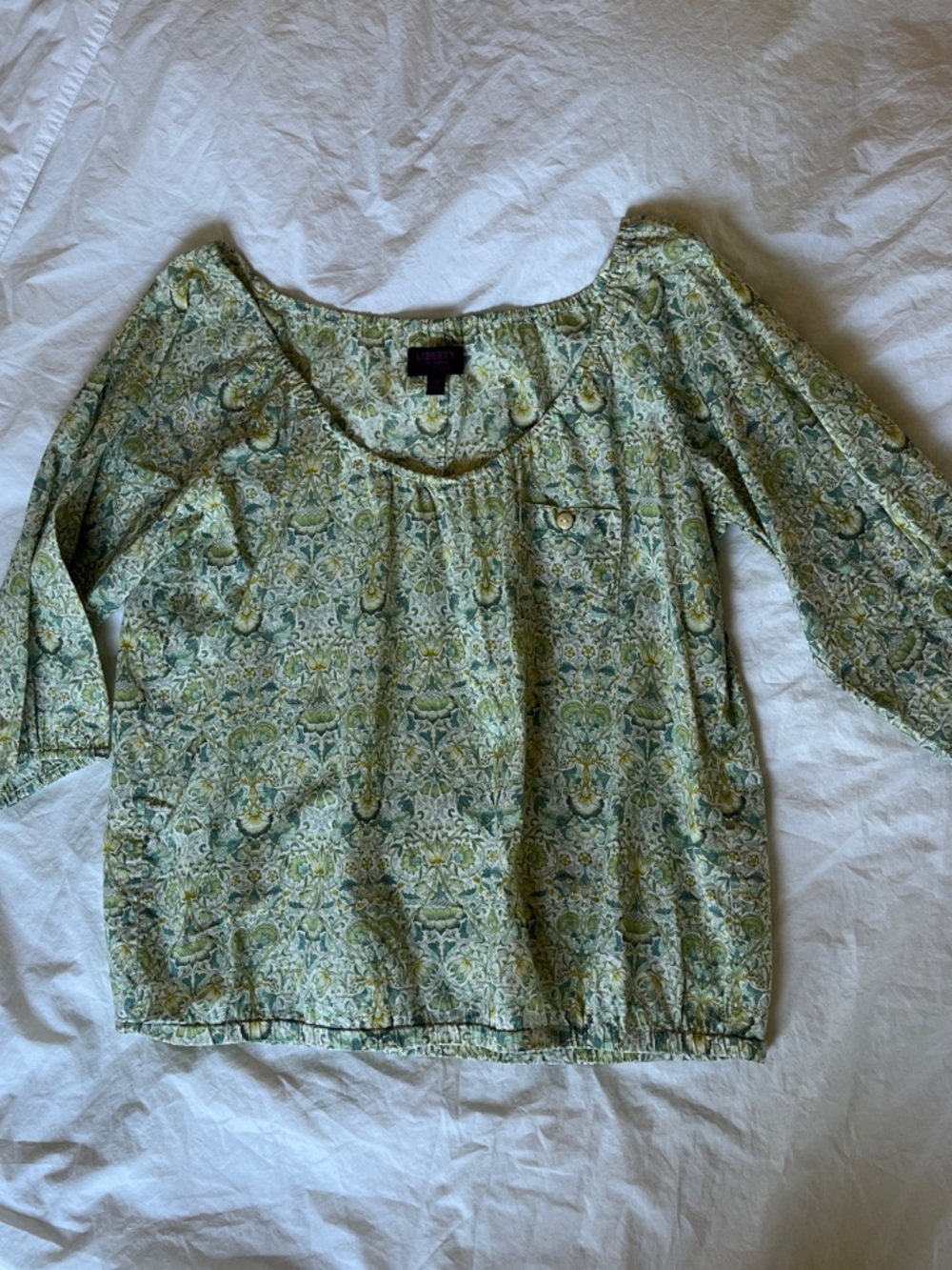 J. Crew Liberty Art Fabrics Scoop-Neck Blouse